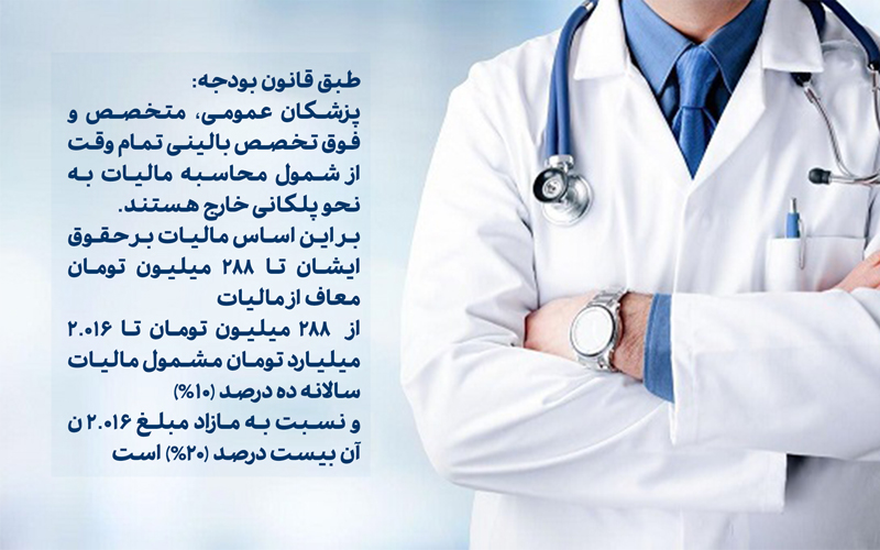معافیت مالیاتی پزشکان