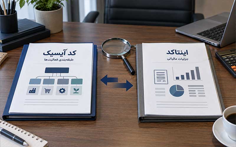 تفاوت کد آیسیک مالیاتی با اینتاکد