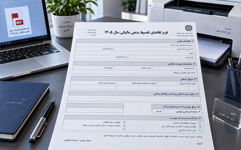 درخواست تقسیط بدهی مالیاتی