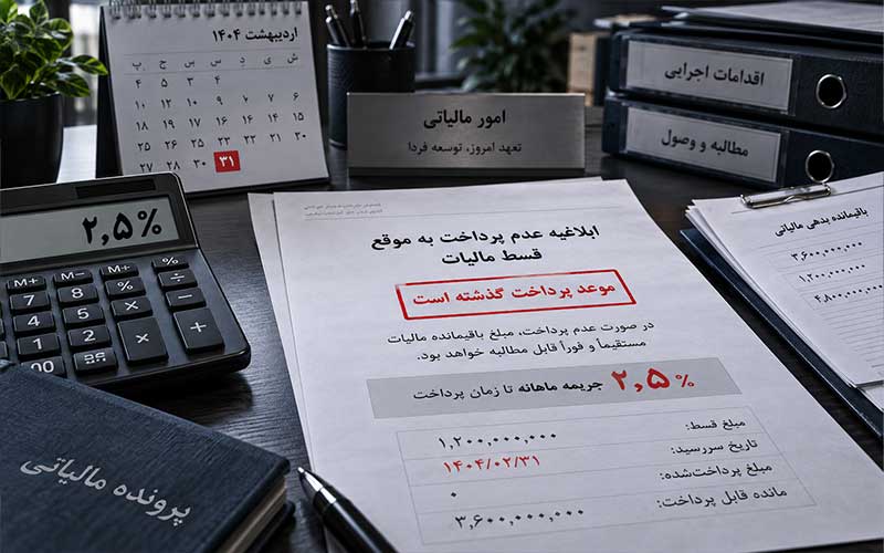 مدت پرداخت اقساط بدهی مالیاتی